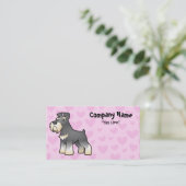 Riesiger/Standard-/Miniaturschnauzer-Liebe Visitenkarte (Stehend Vorderseite)