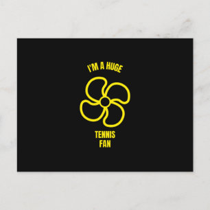 Riesiger Tennisfan lustige Sportarten Postkarte