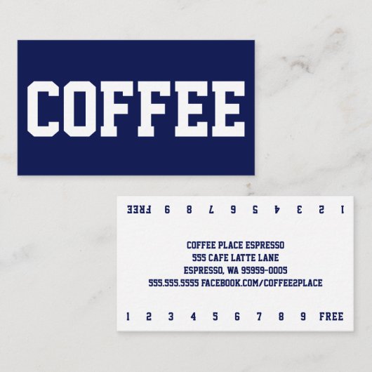 Riesiger Text auf weißer Doppelpunktzahl Treuekarte (Vorne/Hinten)