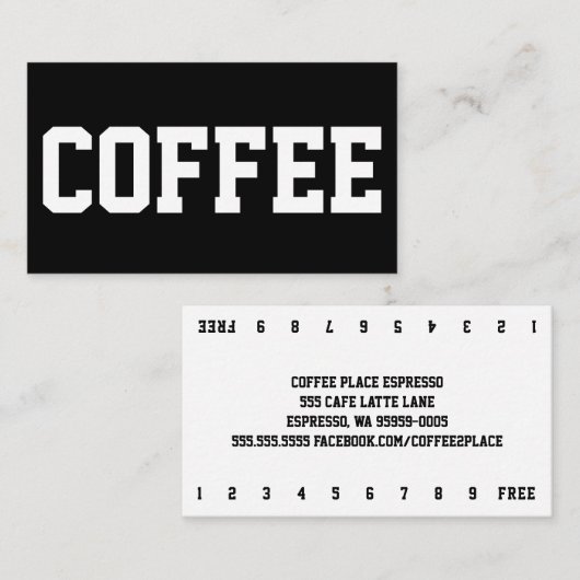 Riesiger Text auf weißer Doppelpunktzahl Treuekarte (Vorne/Hinten)