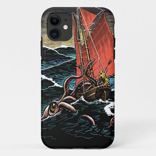 Riesiger Tintenfisch-Angriffsfall Case-Mate iPhone Hülle (Rückseite)