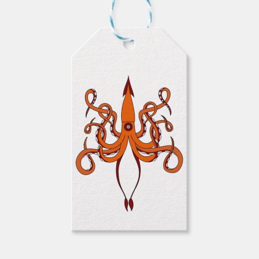 riesiger Tintenfisch Geschenkanhänger (Vorderseite)