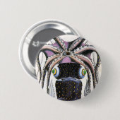 Riesiger Tintenfisch oder Oktopus, Vintage Meeresl Button (Vorne & Hinten)