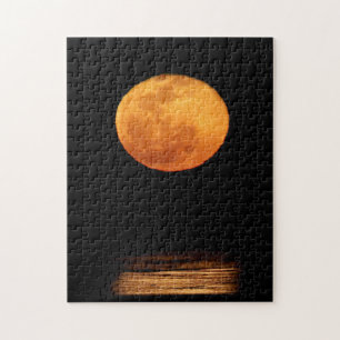 Riesiger Vollmond South Padre Island, Texas Puzzle