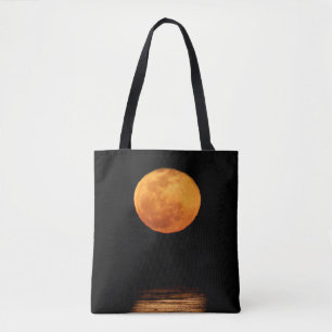 Riesiger Vollmond South Padre Island, Texas Tasche