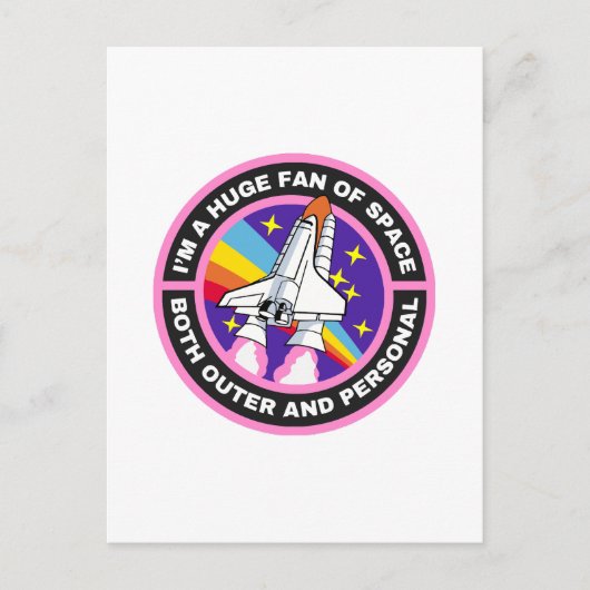 riesiger Weltraumfan Postkarte (Vorderseite)