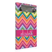 Riesiger Zickzack Muster-Individuelle Name Mini Klemmbrett (Schrägansicht)