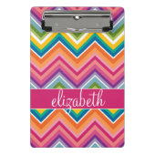 Riesiger Zickzack Muster-Individuelle Name Mini Klemmbrett (Vorderseite)