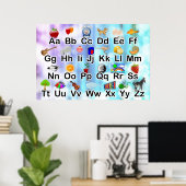 Riesiges ABC Alphabet Poster mit elementarer Grafi (Heimbüro)