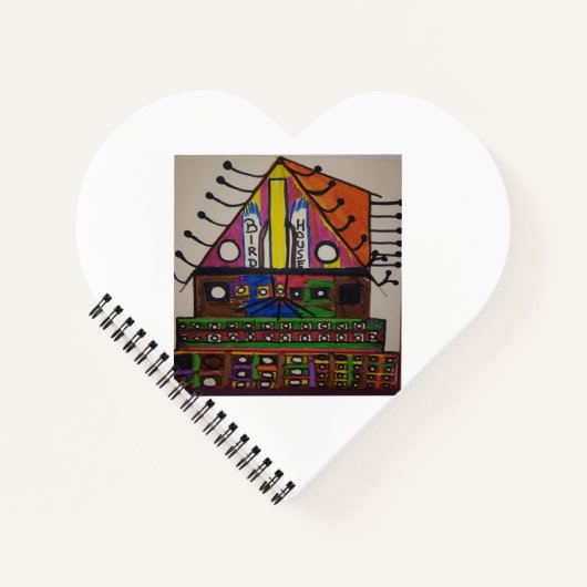 Riesiges Bird House Spiral Notebook Notizblock (Vorderseite)