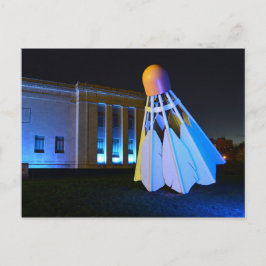 Riesiges blaues Shuttlecock, Kansas City, Missouri Postkarte