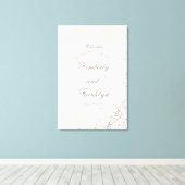 Riesiges Blumen Golden Wedding Willkommenszeichen Leinwanddruck (Insitu (Holzboden))