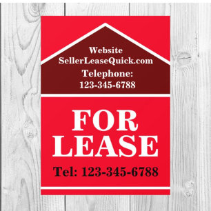 RIESIGES BOLD FÜR LEASE SIGN Real Anwesen Fensteraufkleber