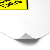 Riesiges Classic 21 Item Road Sign Poster (Ecke)