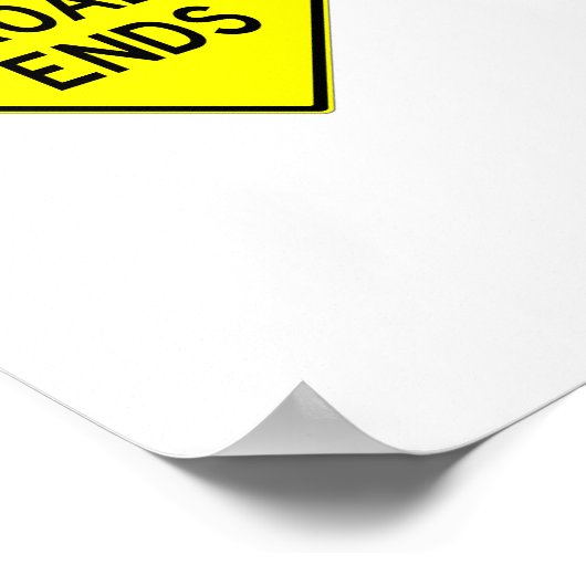 Riesiges Classic 21 Item Road Sign Poster (Ecke)