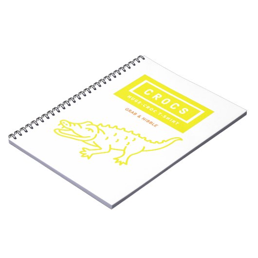 RIESIGES CROCS, Krokodil-T - Shirt-Design Notizblock (Linke Seite)