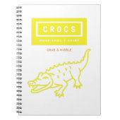 RIESIGES CROCS, Krokodil-T - Shirt-Design Notizblock (Vorderseite)