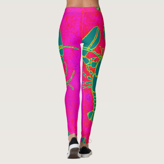 riesiges grünes Hummer Thunder_Cove Rosa Leggings (Rückseite)