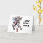 Riesiges Herz innen Karte (Gelbe Blume)