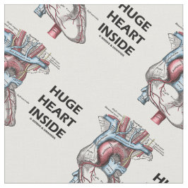Riesiges Herz innerhalb medizinischer Anatomie Her Stoff