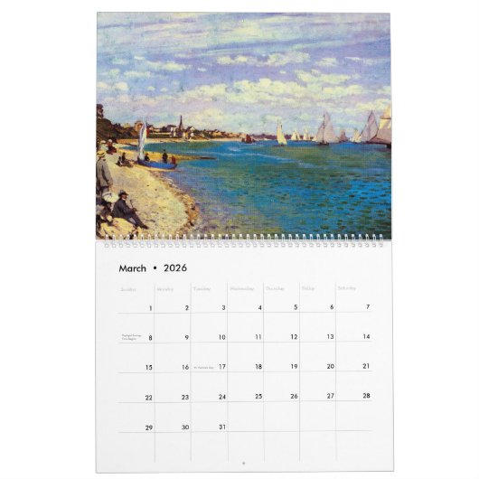 Riesiges Monets setzt Kunst-Kalender 2017 auf den Kalender (Mär 2026)