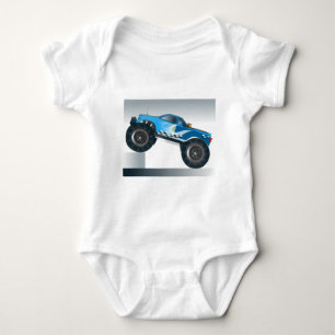 Riesiges Monster Truck Speedway-Lover Design Baby Strampler
