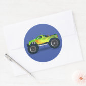 Riesiges Monster Truck Speedway-Lover Design Runder Aufkleber (Umschlag)