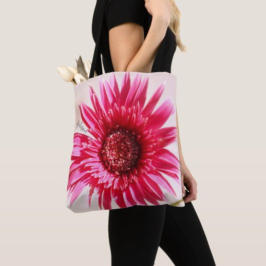 Riesiges Pink Daisy Bloom, personalisiert Tasche (Von Nahem)