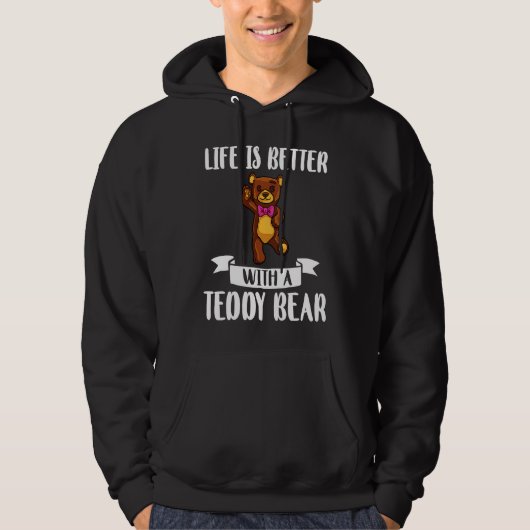 Riesiges Plüsch-Teddybär-Stofftier Hoodie (Vorderseite)