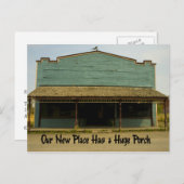 Riesiges Porch - Funny Change of Address Ankündigungspostkarte (Vorne/Hinten)