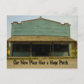 Riesiges Porch - Funny Change of Address Ankündigungspostkarte (Vorderseite)