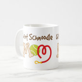 Riesiges Schnoodle Hundezucht-Mama-Geschenk Kaffeetasse (Vorderseite Links)