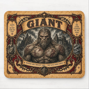 Riesiges, Vintage-Zirkusmonster Mousepad
