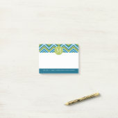 Riesiges Zickzack Muster mit benutzerdefinierter M Post-it Klebezettel (Auf Schreibtisch)