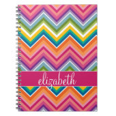 Riesiges Zickzack Muster mit Namen Notizblock (Vorderseite)