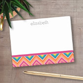 Riesiges Zickzack Muster mit Namen Post-it Klebezettel