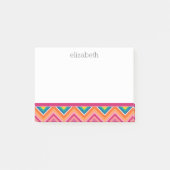 Riesiges Zickzack Muster mit Namen Post-it Klebezettel (Vorderseite)