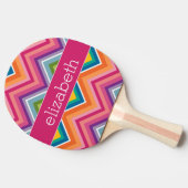 Riesiges Zickzack Muster mit Namen Tischtennis Schläger (Seitenansicht)