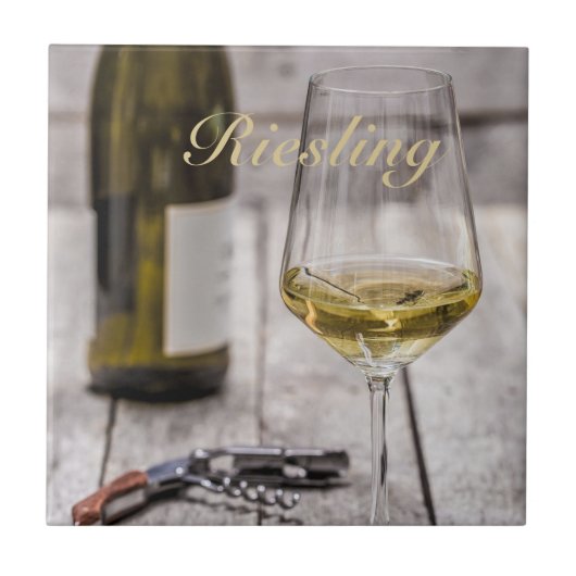 Riesling für Weißweinliebhaber Sommelier Geschenk Fliese (Vorderseite)