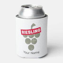 Riesling Wein Vintag Wein Drinker Traubendesign Dosenkühler