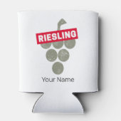 Riesling Wein Vintag Wein Drinker Traubendesign Dosenkühler (Rückseite)