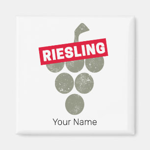 Riesling Wein Vintag Wein Drinker Traubendesign Magnet