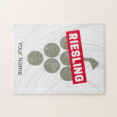 Riesling Wein Vintag Wein Drinker Traubendesign Puzzle (Horizontal)