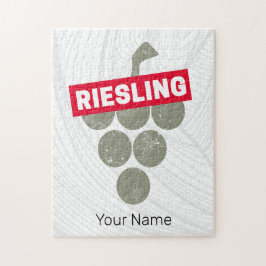Riesling Wein Vintag Wein Drinker Traubendesign Puzzle