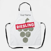Riesling Wein Vintag Wein Drinker Traubendesign Schürze (Vorderseite)