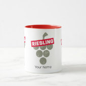 Riesling Wein Vintag Wein Drinker Traubendesign Tasse (Zentrum)