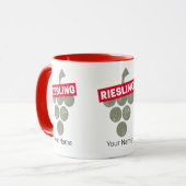 Riesling Wein Vintag Wein Drinker Traubendesign Tasse (Vorderseite Links)