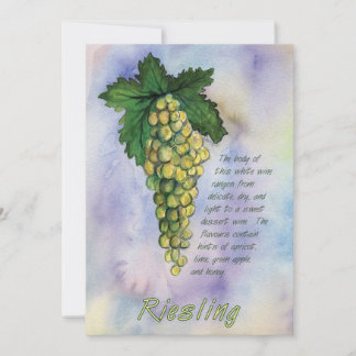 Riesling Weintrauben Einladung