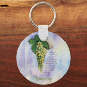 Riesling Weintrauben Schlüsselanhänger (Vorderseite)