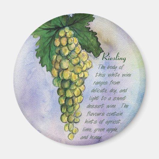 Riesling Wine Grapes Magnet (Vorne)